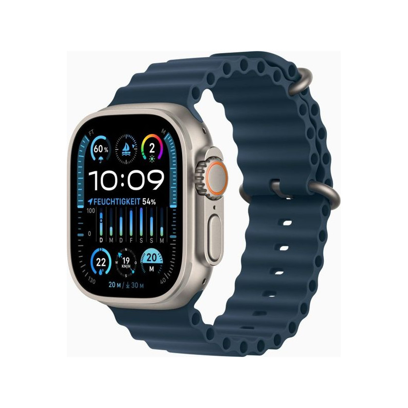 Apple Watch Ultra 2 49mm Titanium avec Blue Ocean Band MREG3